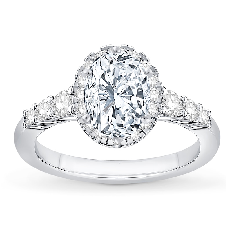 Main Image 3 of Previously Owned Diamond Engagement Ring Setting 5/8 ct tw 14K White Gold