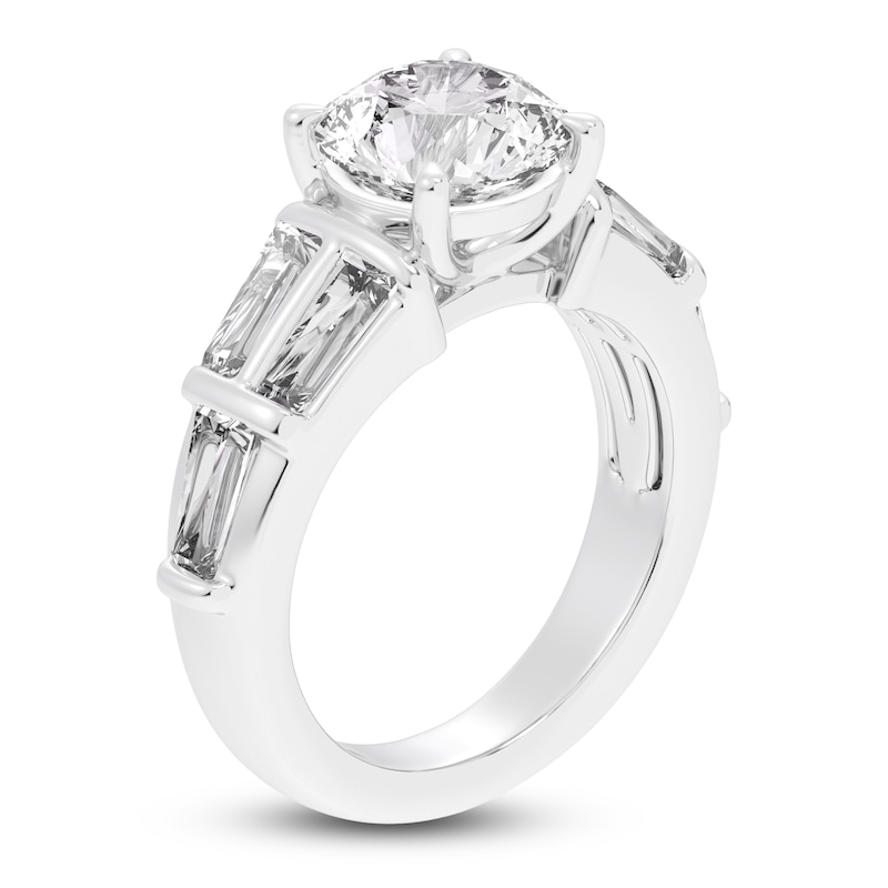 Main Image 2 of Previously Owned Lab-Grown Round-Cut Diamond Engagement Ring 4-1/2 ct tw 14K White Gold