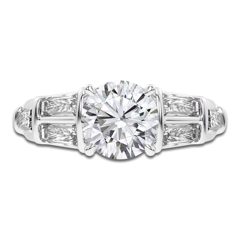 Main Image 3 of Previously Owned Lab-Grown Round-Cut Diamond Engagement Ring 4-1/2 ct tw 14K White Gold