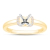 Thumbnail Image 1 of Previously Owned Certified Diamond Collar Engagement Ring Setting 1/10 ct tw 14K Yellow Gold