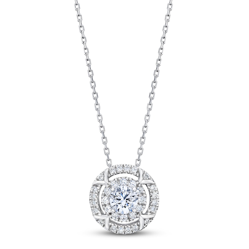 Main Image 1 of Previously Owned Vera Wang WISH Diamond Necklace 3/4 ct tw 10K White Gold