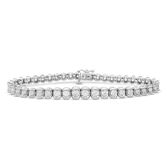 Previously Owned Diamond Bracelet 4 ct tw Round 14K White Gold