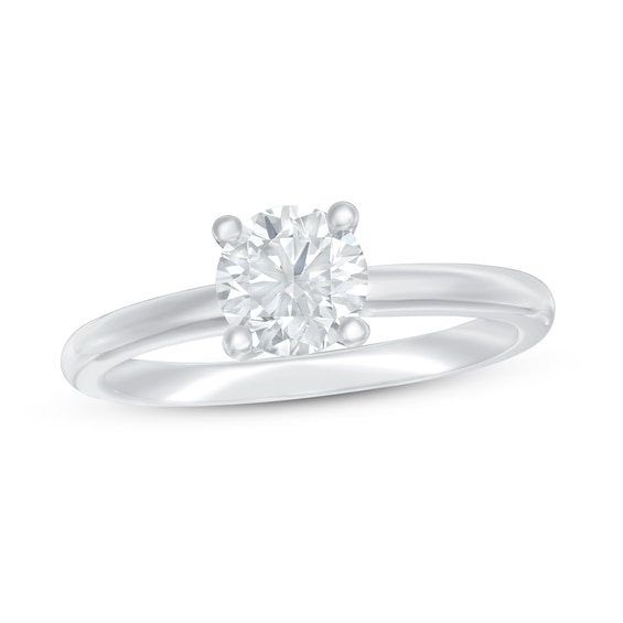 Previously Owned Lab-Grown Diamond Ring 1 ct tw Round 14K White Gold (SI2/F)