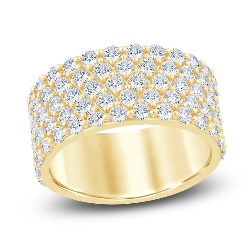 Main Image 1 of Previously Owned Lab-Grown Diamond Multi-Row Anniversary Ring 2 ct tw 14K Yellow Gold