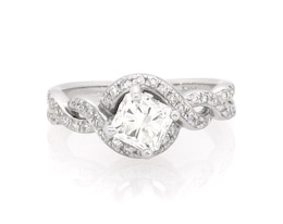 Previously Owned Radiant-Cut Diamond Engagement Ring 1 ct tw 14K White Gold Size 4.5