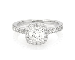 Previously Owned Neil Lane Princess-Cut Diamond Engagement Ring 1-1/3 ct tw 14K White Gold Size 5