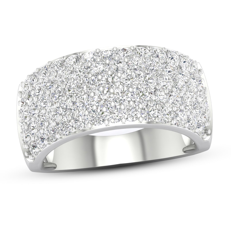 Main Image 1 of Previously Owned Lab-Grown Diamond Ring 2 ct tw Round-cut 14K White Gold