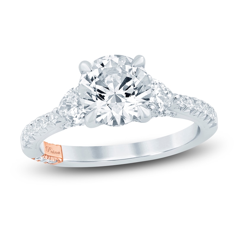 Main Image 1 of Previously Owned Pnina Tornai Lab-Grown Diamond Engagement Ring 2-1/5 ct tw Round/Heart 14K White Gold