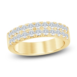 Previously Owned Lab-Grown Diamond Two-Row Anniversary Ring 1 ct tw 14K Yellow Gold