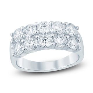 Previously Owned Lab-Grown Diamond Two-Row Anniversary Ring 2-1/2 ct tw 14K White Gold
