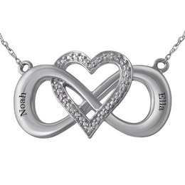 Couple's Infinity Heart Necklace (2 Lines)