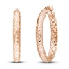 Thumbnail Image 0 of Diamond-Cut In/Out Hoop Earrings 14K Rose Gold 25mm