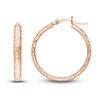 Thumbnail Image 1 of Diamond-Cut In/Out Hoop Earrings 14K Rose Gold 25mm