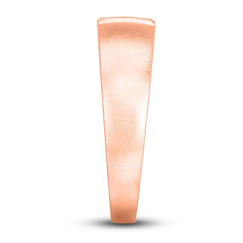 Main Image 2 of Men's Black Diamond Anniversary Ring 1/4 ct tw Square-cut 14K Rose Gold