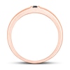 Thumbnail Image 3 of Men's Black Diamond Anniversary Ring 1/4 ct tw Square-cut 14K Rose Gold