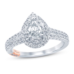 Pnina Tornai Can't Stop Loving You Diamond Engagement Ring 1-1/8 ct tw Pear-shaped/ Marquise/Round 14K White Gold