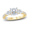 Pnina Tornai Lab-Created Diamond Engagement Ring Setting 1 ct tw Pear/Round 14K Yellow Gold