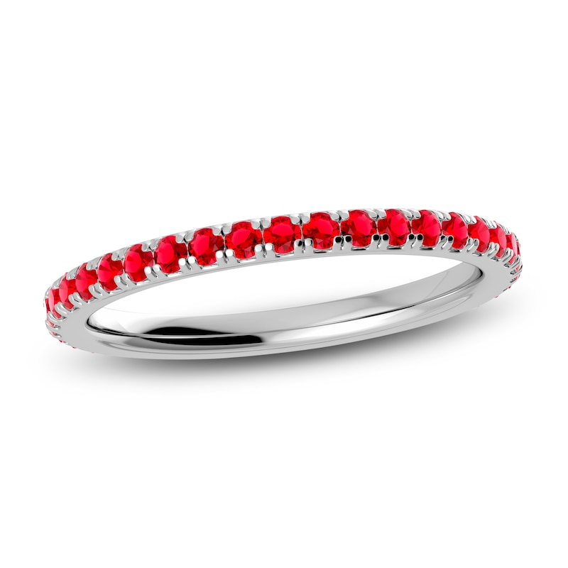 Main Image 1 of Juliette Maison Natural Ruby Eternity Ring 10K White Gold