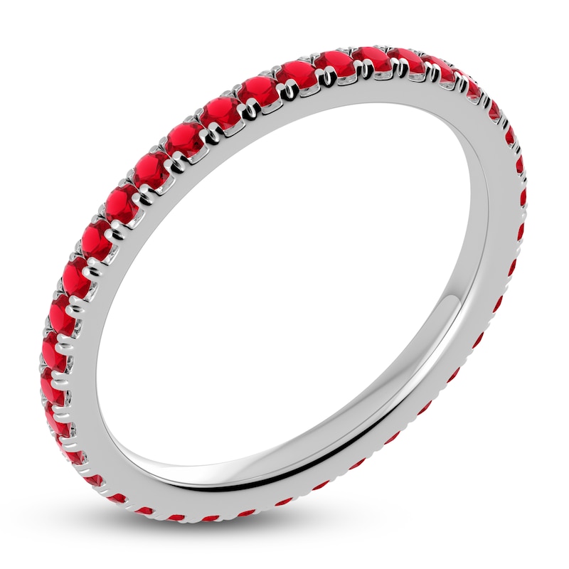 Main Image 2 of Juliette Maison Natural Ruby Eternity Ring 10K White Gold