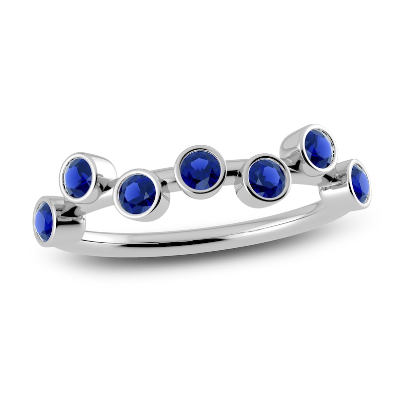 Main Image 1 of Juliette Maison Natural Blue Sapphire Ring 10K White Gold