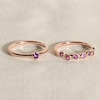 Thumbnail Image 4 of Juliette Maison Natural Pink Tourmaline & Natural Blue Sapphire Ring 10K Rose Gold