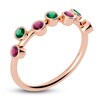Thumbnail Image 2 of Juliette Maison Natural Emerald & Natural Rhodolite Garnet Ring 10K Rose Gold