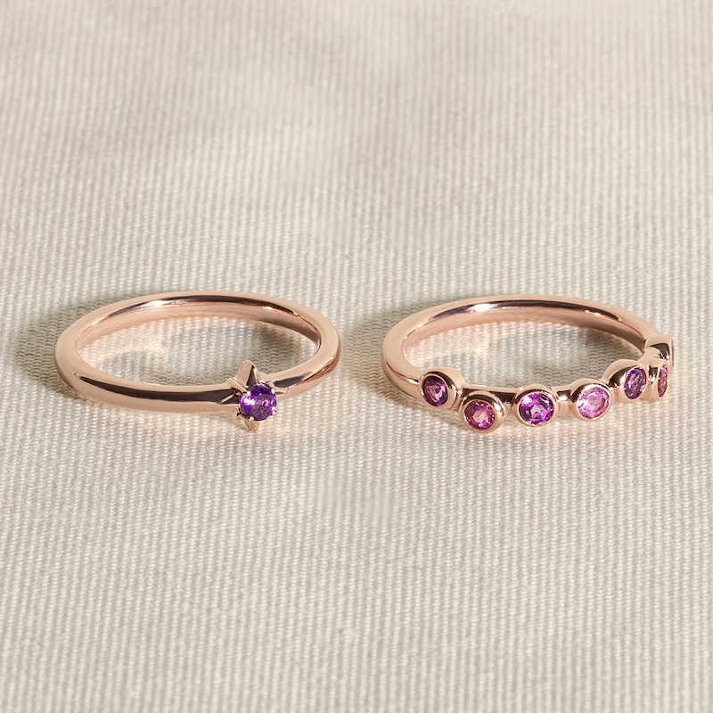 Main Image 4 of Juliette Maison Natural Garnet Ring 10K Rose Gold