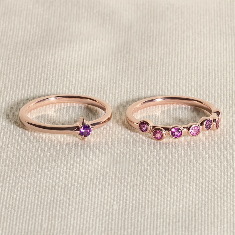 Main Image 4 of Juliette Maison Natural Ruby Ring 10K White Gold