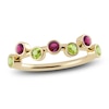 Thumbnail Image 1 of Juliette Maison Natural Peridot & Natural Rhodolite Garnet Ring 10K Yellow Gold