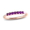 Thumbnail Image 1 of Juliette Maison Natural Amethyst Half Eternity Ring 10K Rose Gold