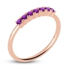 Thumbnail Image 2 of Juliette Maison Natural Amethyst Half Eternity Ring 10K Rose Gold