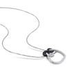 Thumbnail Image 2 of Black Diamond Heart Necklace 1/20 ct tw Round Sterling Silver 18"