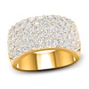 Thumbnail Image 1 of Lab-Grown Diamond Pave Ring 3 ct tw Round 14K Yellow Gold