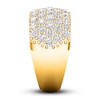Thumbnail Image 3 of Lab-Grown Diamond Pave Ring 3 ct tw Round 14K Yellow Gold