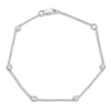 Thumbnail Image 1 of Shy Creation Diamond Station Bracelet 1/10 ct tw Round 14K White Gold 7" SC22003857
