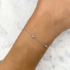 Thumbnail Image 4 of Shy Creation Diamond Station Bracelet 1/10 ct tw Round 14K White Gold 7" SC22003857