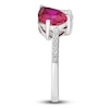 Thumbnail Image 4 of Lab-Created Ruby & White Lab-Created Sapphire Ring 10K White Gold