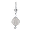 Thumbnail Image 1 of Charm'd by Lulu Frost 10K White Gold 9MM White Lab-Created Sapphire Diamond Accent Birthstone Charm