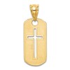 Thumbnail Image 3 of Cross Pendant Necklace 14K Yellow Gold 18"
