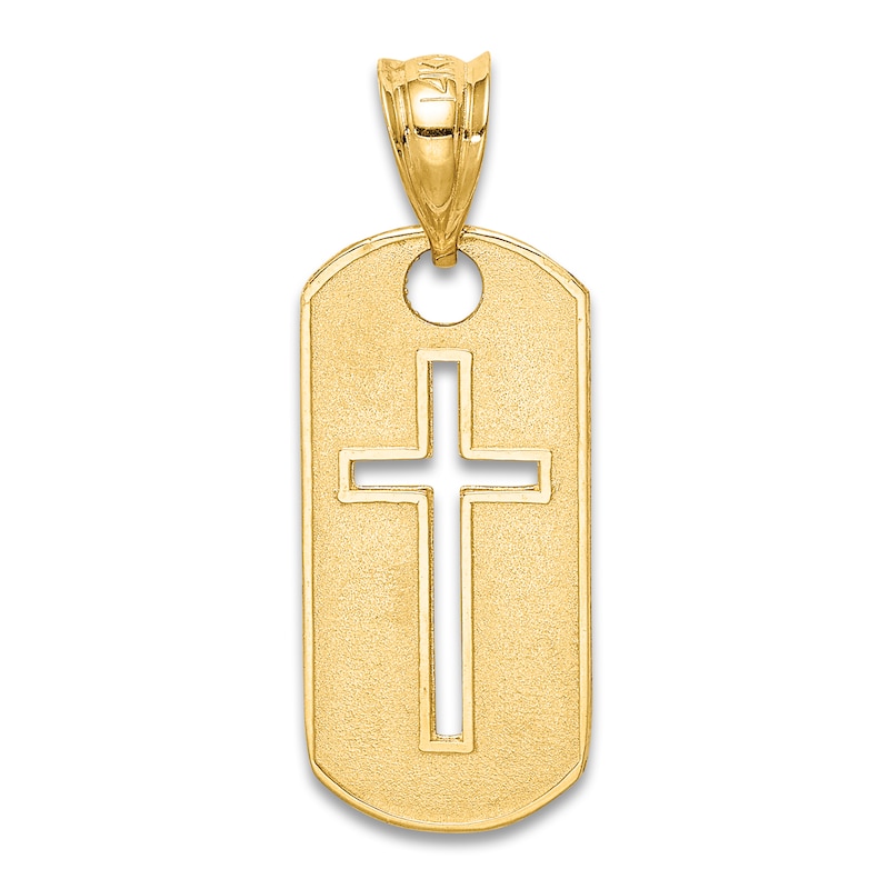 Main Image 3 of Cross Pendant Necklace 14K Yellow Gold 18"