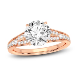 Lab-Grown Diamond Engagement Ring 2-1/3 ct tw Round 14K Rose Gold