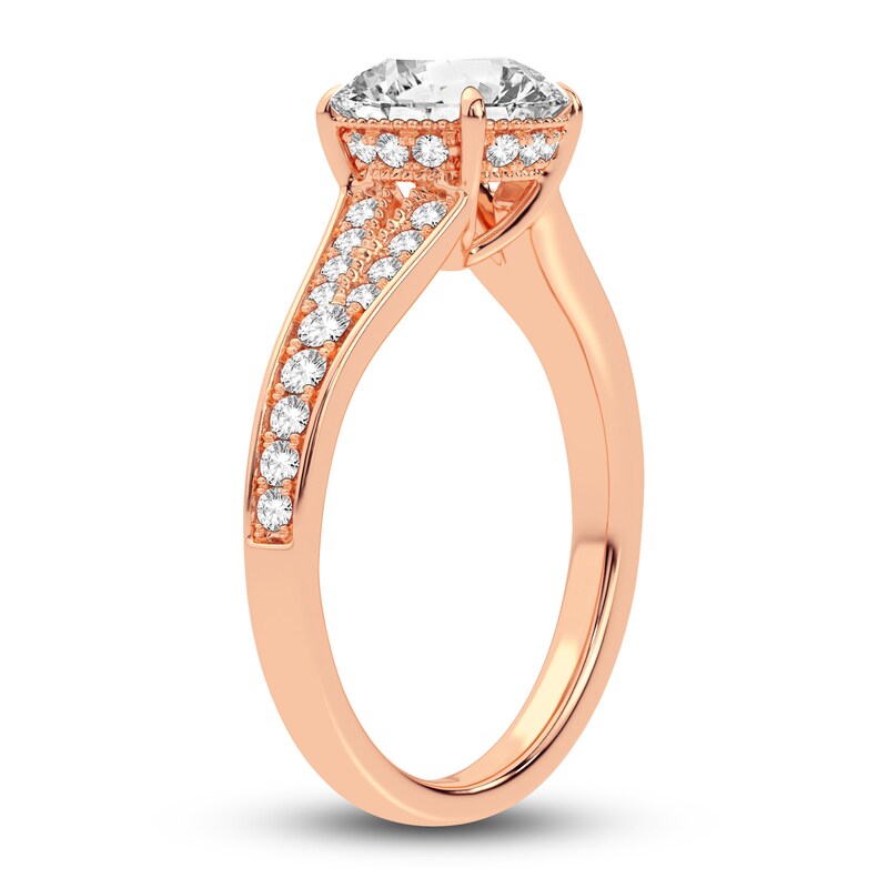 Main Image 2 of Lab-Grown Diamond Engagement Ring 2-1/3 ct tw Round 14K Rose Gold