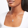 Thumbnail Image 2 of Kallati Round-Cut Natural Blue Sapphire Pendant Necklace 1/3 ct tw Diamonds 14K White Gold 18"