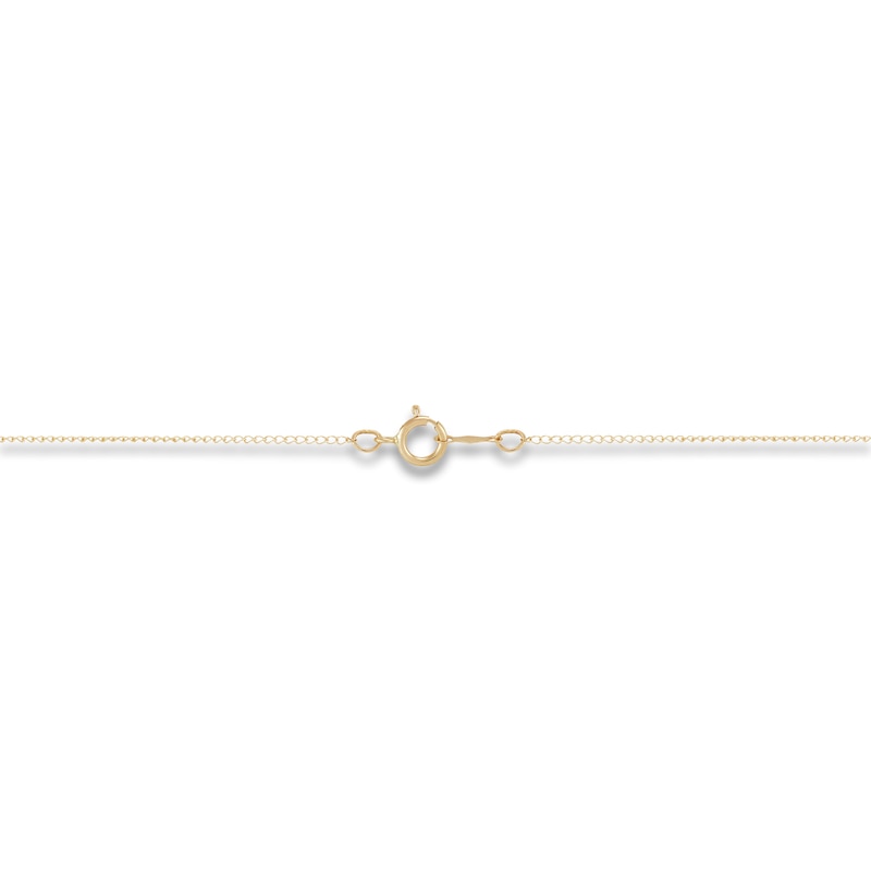 Main Image 3 of Children's Natural Amethyst & Natural White Topaz Butterfly Necklace 14K Yellow Gold  13"
