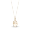 Thumbnail Image 2 of Children's Diamond Family Tree Necklace 1/10 ct tw Round 14K Yellow Gold 13"
