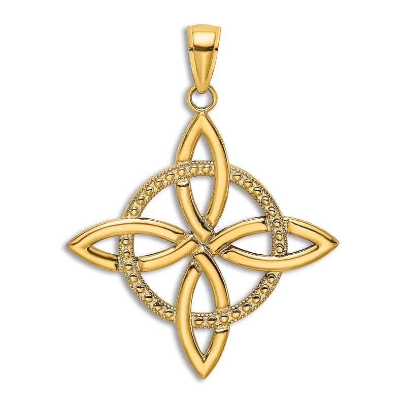 Main Image 1 of Celtic Knot Charm 14K Yellow Gold