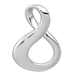 High-Polish Infinity Slide Charm 14K White Gold
