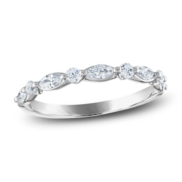 Diamond Anniversary Band 1/2 ct tw Round/Marquise 14K White Gold