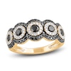 Thumbnail Image 1 of Black & White Diamond Anniversary Band 1 ct tw Round 14K Yellow Gold