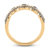 Thumbnail Image 2 of Black & White Diamond Anniversary Band 1 ct tw Round 14K Yellow Gold